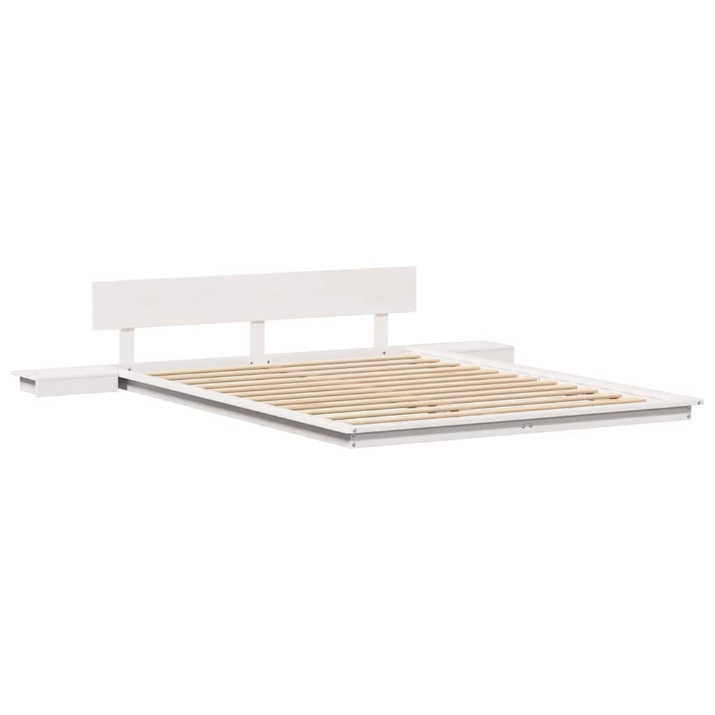 vidaXL Bed Frame White 140 x 200 cm Wood