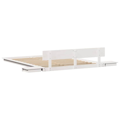 vidaXL Bed Frame White 140 x 200 cm Wood
