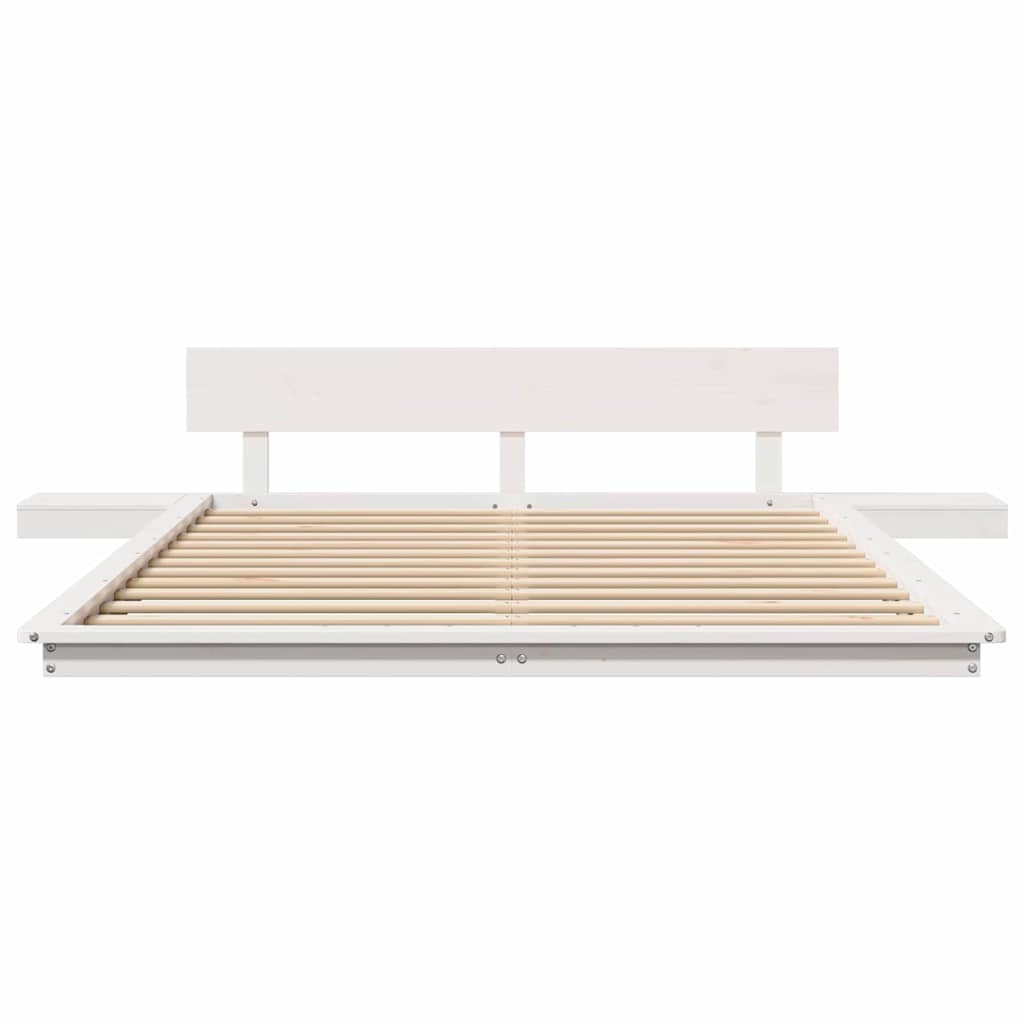vidaXL Bed Frame White 140 x 200 cm Wood