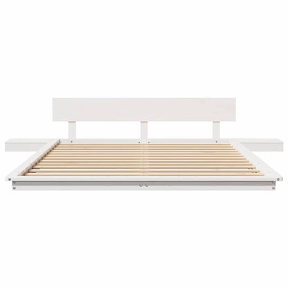 vidaXL Bed Frame White 140 x 200 cm Wood