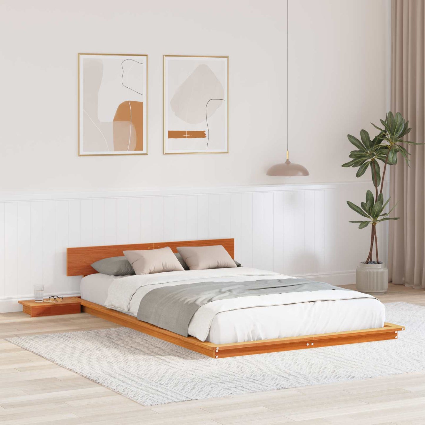 vidaXL Bed Frame Brown 120 x 200 cm Wood