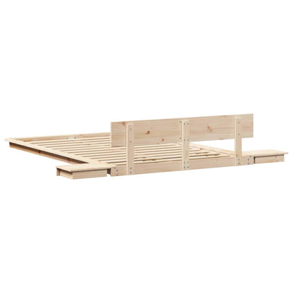 vidaXL Bed Frame Brown 140 x 190 cm Wood