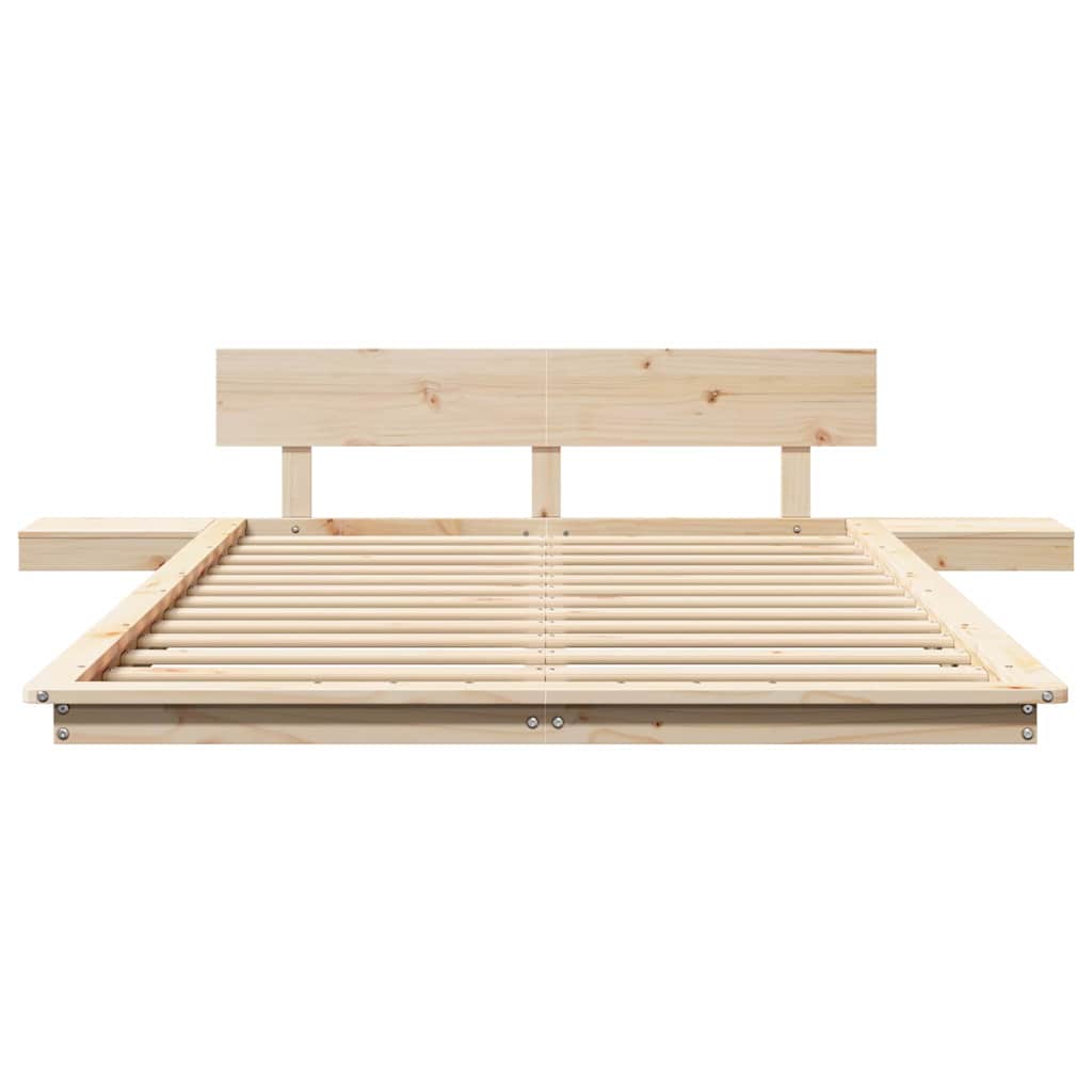 vidaXL Bed Frame Brown 140 x 190 cm Wood