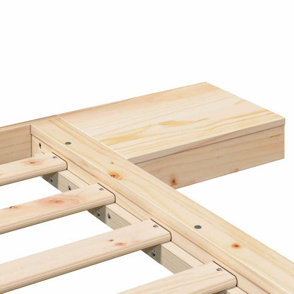 vidaXL Bed Frame Brown 135 x 190 cm Wood