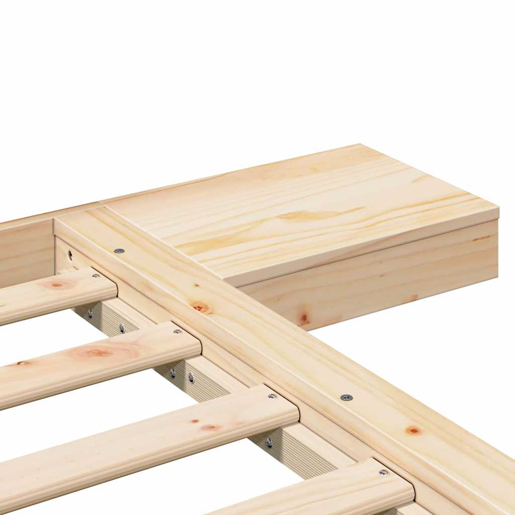 vidaXL Bed Frame Brown 120 x 190 cm Wood