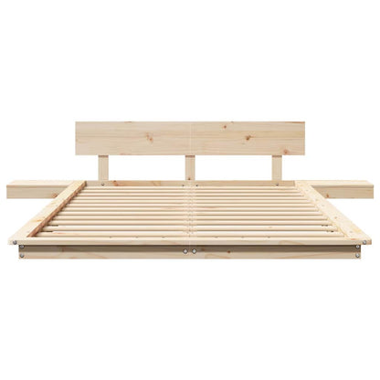 vidaXL Bed Frame Brown 120 x 190 cm Wood