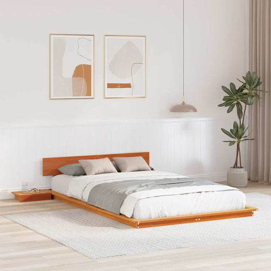 vidaXL Bed Frame Brown 120 x 190 cm Wood