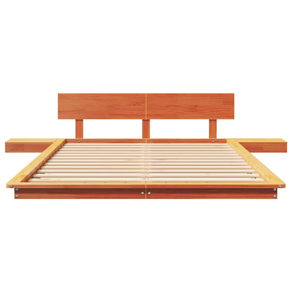 vidaXL Bed Frame Brown 120 x 190 cm Wood