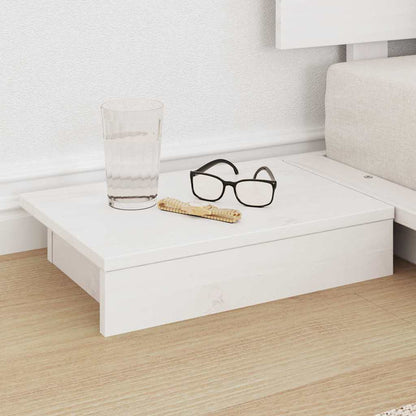 vidaXL Bed Frame with Headboard with Storage White 100 x 200 cm Wood