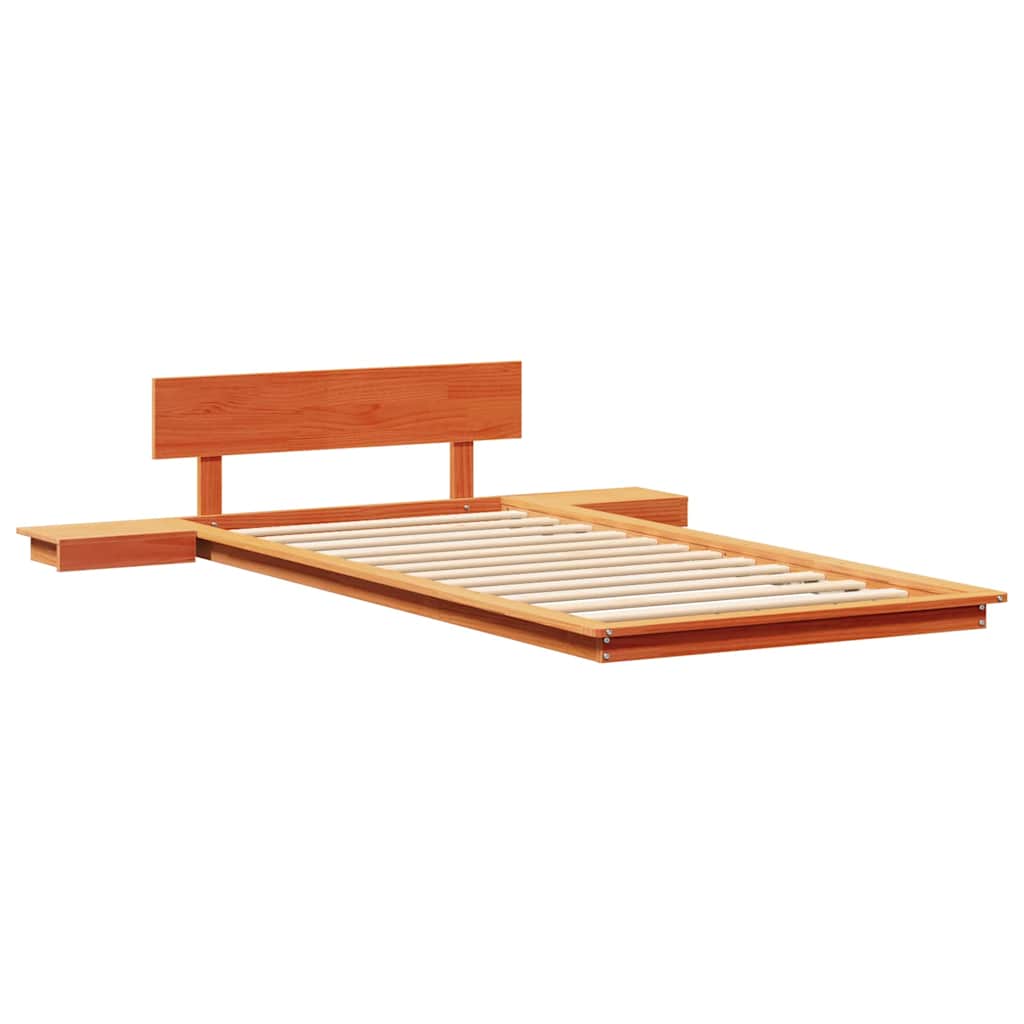 vidaXL Bed Frame Brown 75 x 190 cm Wood