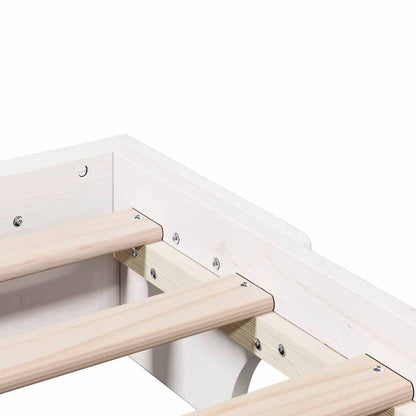 vidaXL Bed Frame White 160 x 200 cm Solid Pine Wood