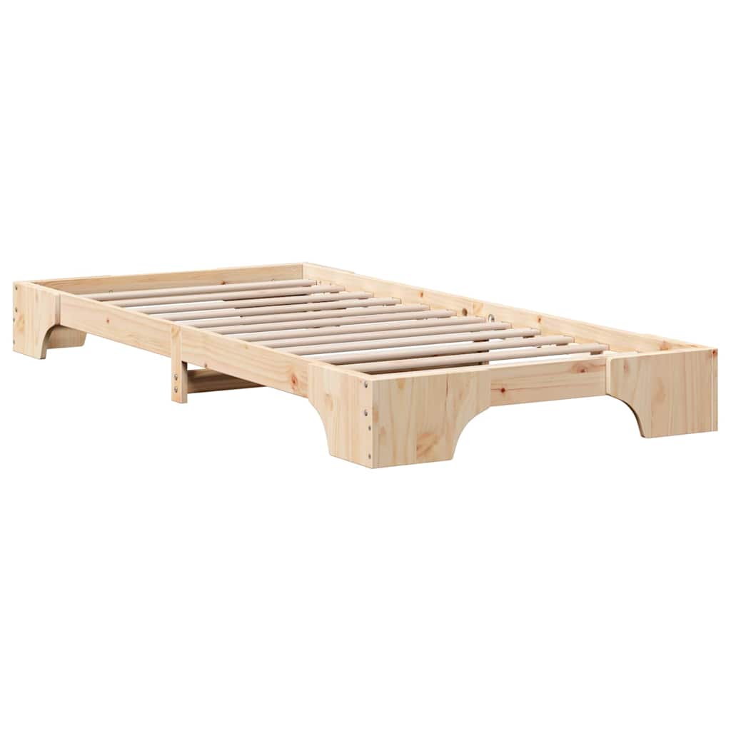 vidaXL Bed Frame Solid Pine Wood 90 x 200 cm Solid pine wood