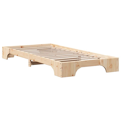 vidaXL Bed Frame Natural 80 x 200 cm Solid Pine Wood