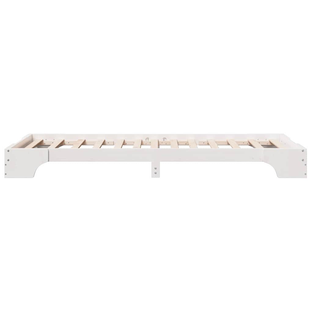 vidaXL Bed Frame White 80 x 200 cm Solid Pine Wood
