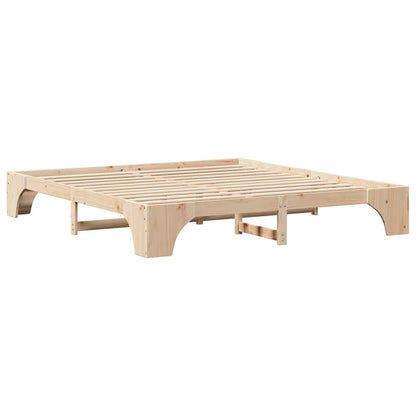 vidaXL Bed Frame Natural 180 x 200 cm Solid Pine Wood