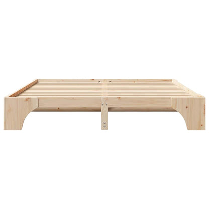 vidaXL Bed Frame Natural 180 x 200 cm Solid Pine Wood