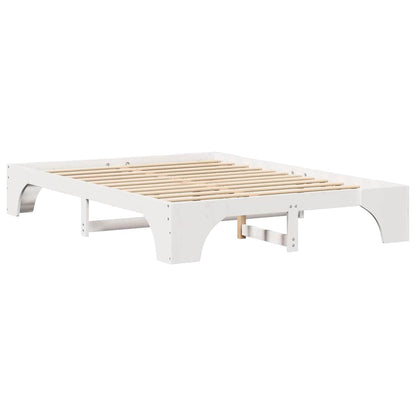 vidaXL Bed Frame White 160 x 200 cm Solid Pine Wood