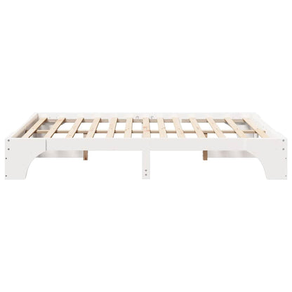 vidaXL Bed Frame White 160 x 200 cm Solid Pine Wood