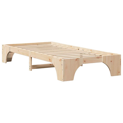 vidaXL Bed Frame Natural 80 x 200 cm Solid Pine Wood