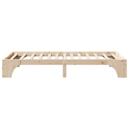 vidaXL Bed Frame Natural 75 x 190 cm Solid Pine Wood