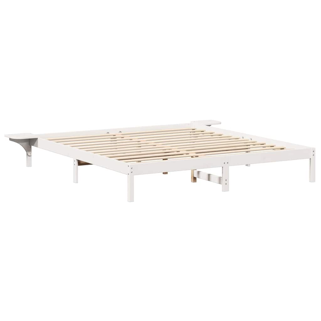 vidaXL Bed Frame White 180 x 200 cm Solid Pine Wood