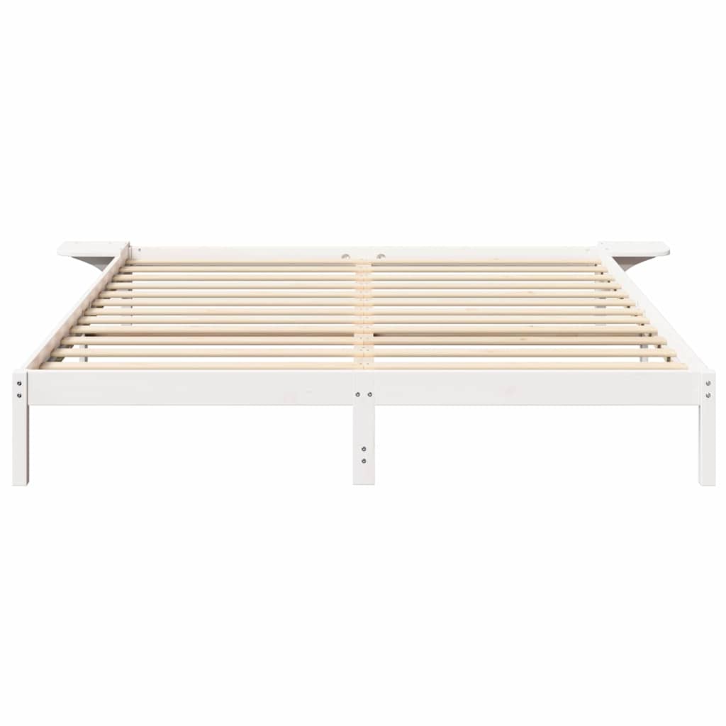 vidaXL Bed Frame White 180 x 200 cm Solid Pine Wood