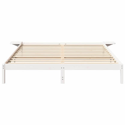 vidaXL Bed Frame White 180 x 200 cm Solid Pine Wood