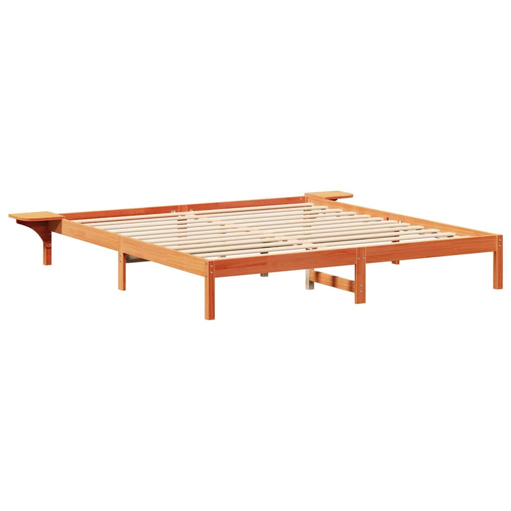 vidaXL Bed Frame Wax Brown 180 x 200 cm Solid Pine Wood