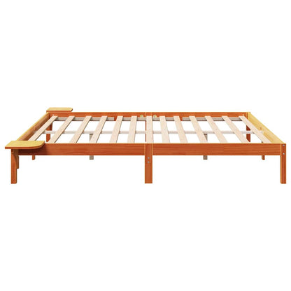 vidaXL Bed Frame Wax Brown 180 x 200 cm Solid Pine Wood