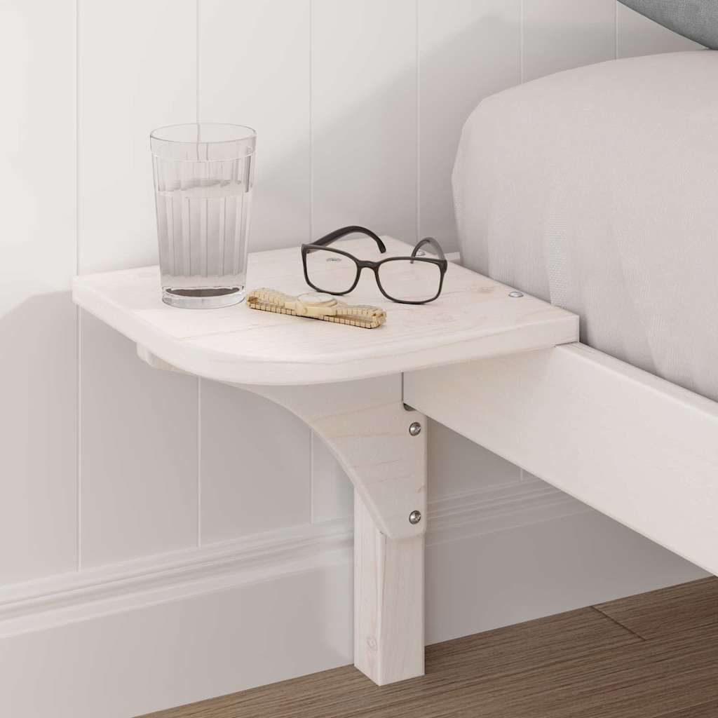 vidaXL Bed Frame White 150 x 200 cm Solid Pine Wood