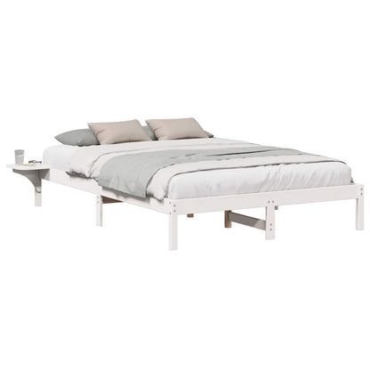 vidaXL Bed Frame White 150 x 200 cm Solid Pine Wood