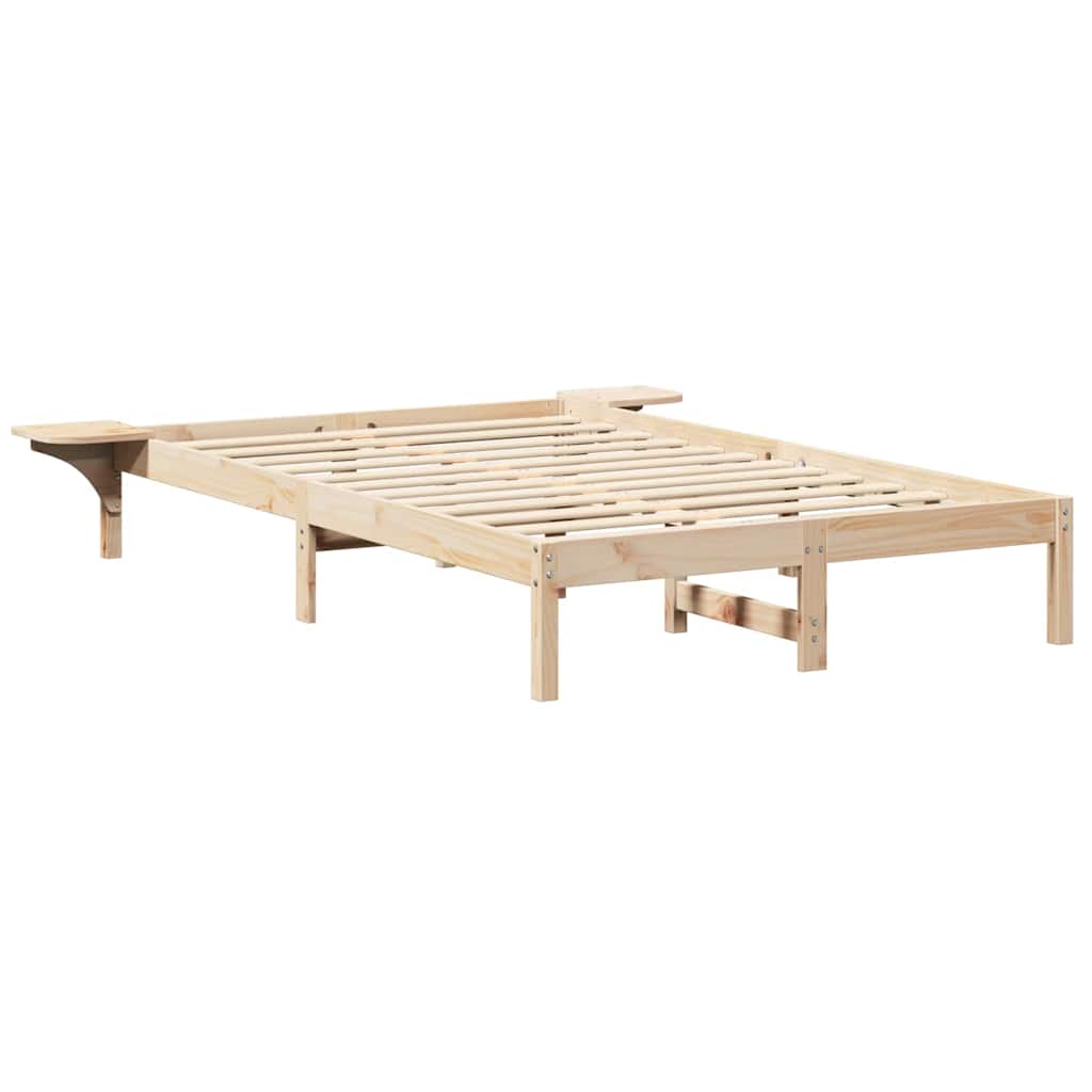 vidaXL Bed Frame Natural 120 x 200 cm Solid Pine Wood