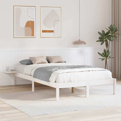 vidaXL Bed Frame White 120 x 200 cm Solid Pine Wood