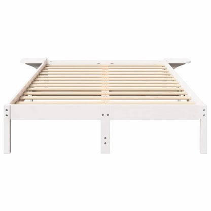 vidaXL Bed Frame White 120 x 200 cm Solid Pine Wood