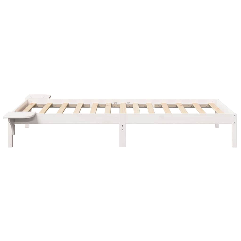 vidaXL Bed Frame White 100 x 200 cm Solid Pine Wood