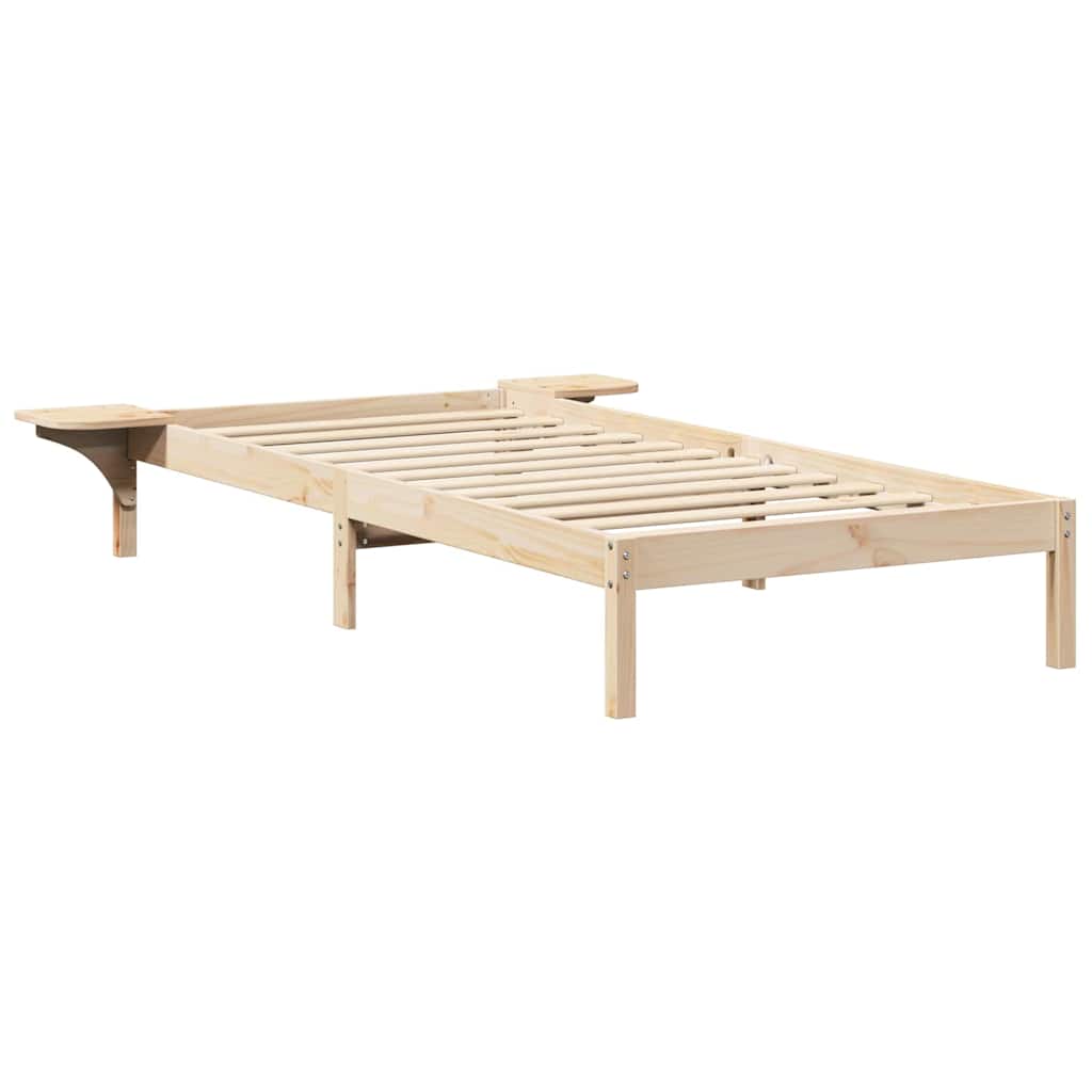 vidaXL Bed Frame Natural 80 x 200 cm Solid Pine Wood