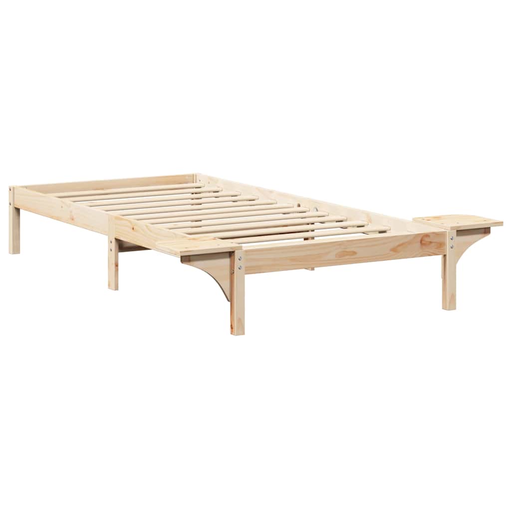 vidaXL Bed Frame Natural 80 x 200 cm Solid Pine Wood
