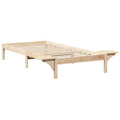 vidaXL Bed Frame Natural 80 x 200 cm Solid Pine Wood