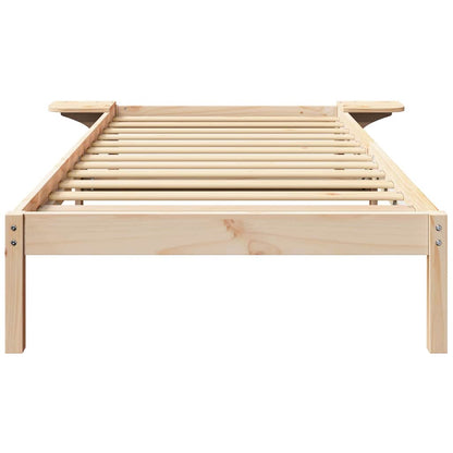 vidaXL Bed Frame Natural 80 x 200 cm Solid Pine Wood