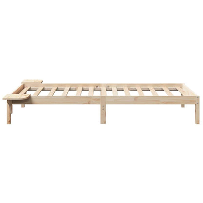 vidaXL Bed Frame Natural 80 x 200 cm Solid Pine Wood