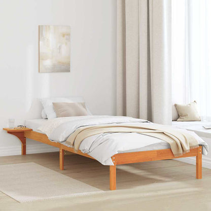 vidaXL Bed Frame Wax Brown 80 x 200 cm Solid Pine Wood