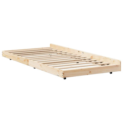 vidaXL Bed Frame Brown 80 x 200 cm Solid Pine wood
