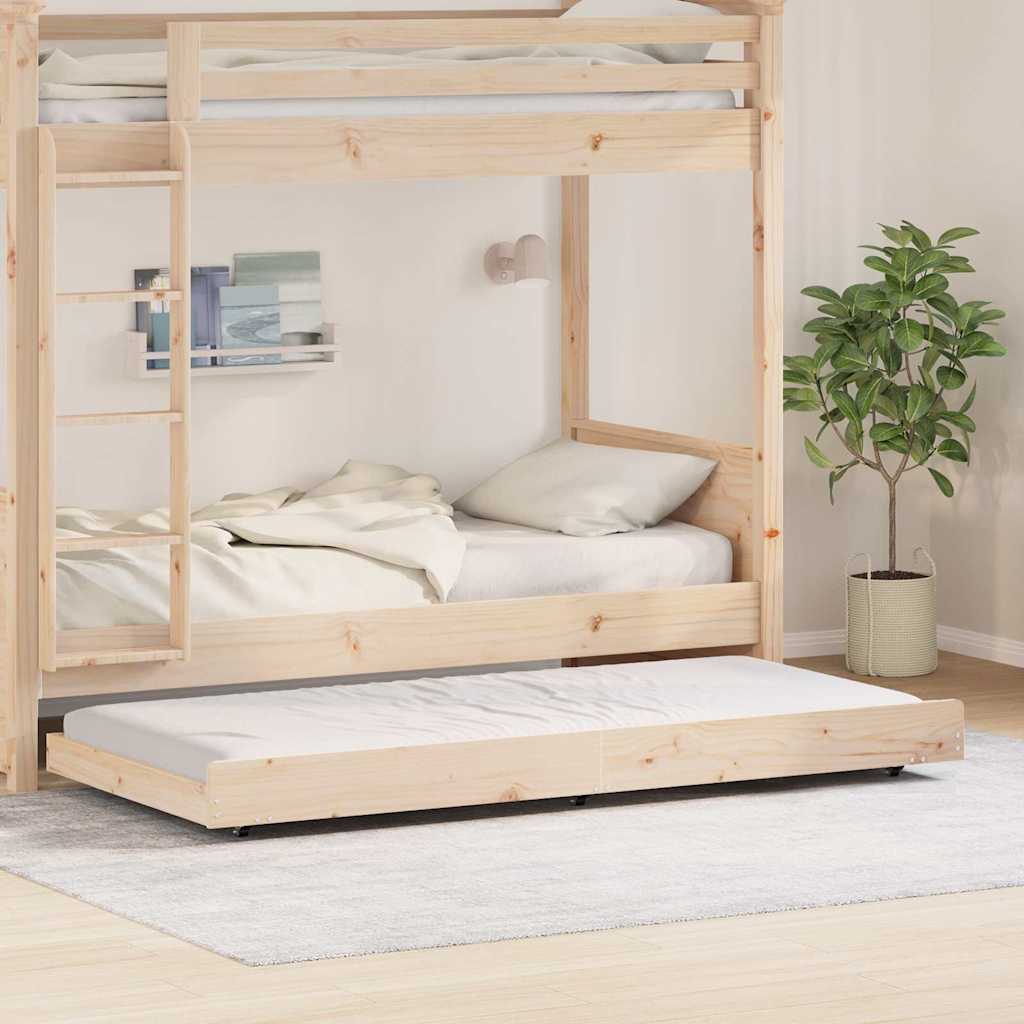 vidaXL Bed Frame Natural 75 x 190 cm Solid Pine Wood