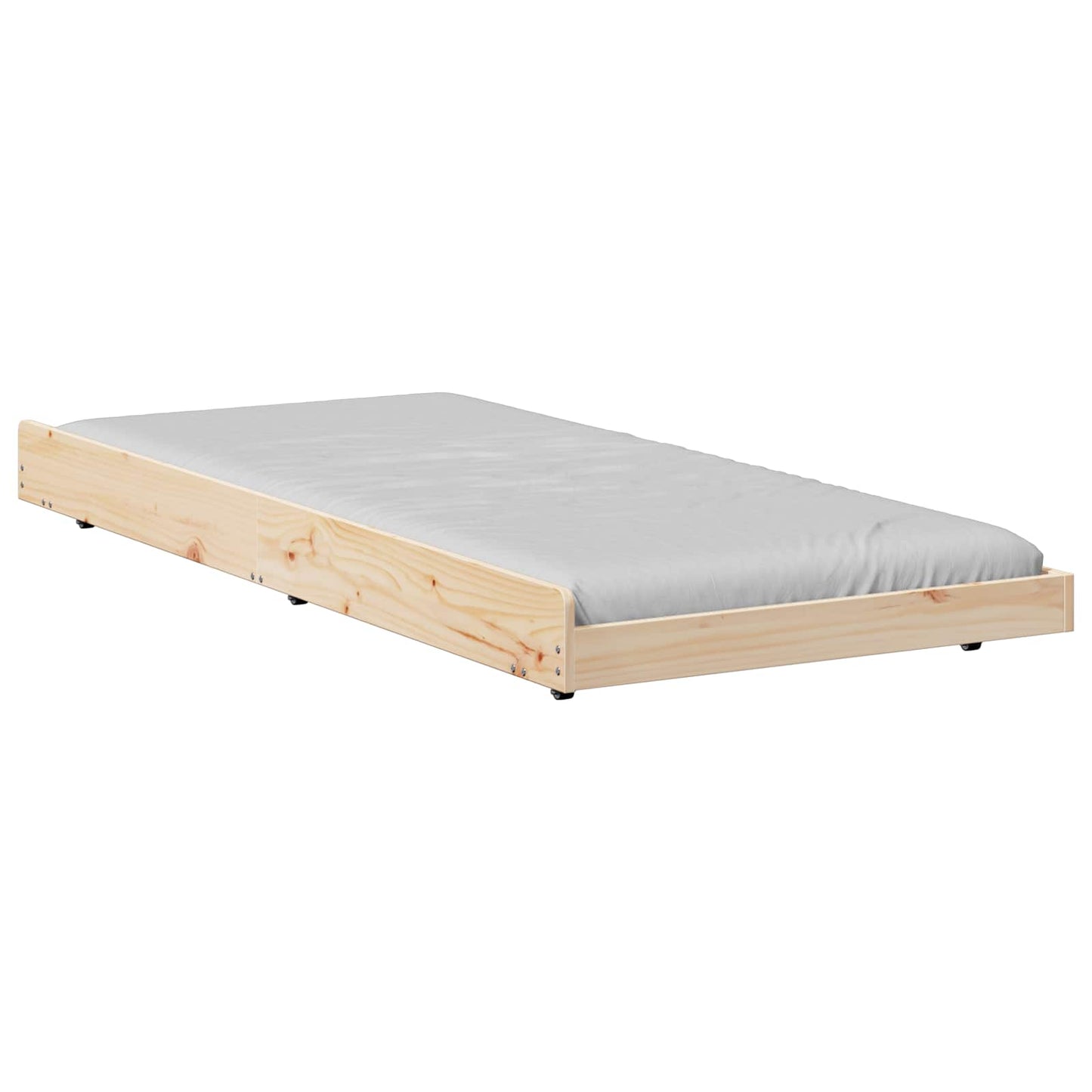 vidaXL Bed Frame Natural 75 x 190 cm Solid Pine Wood