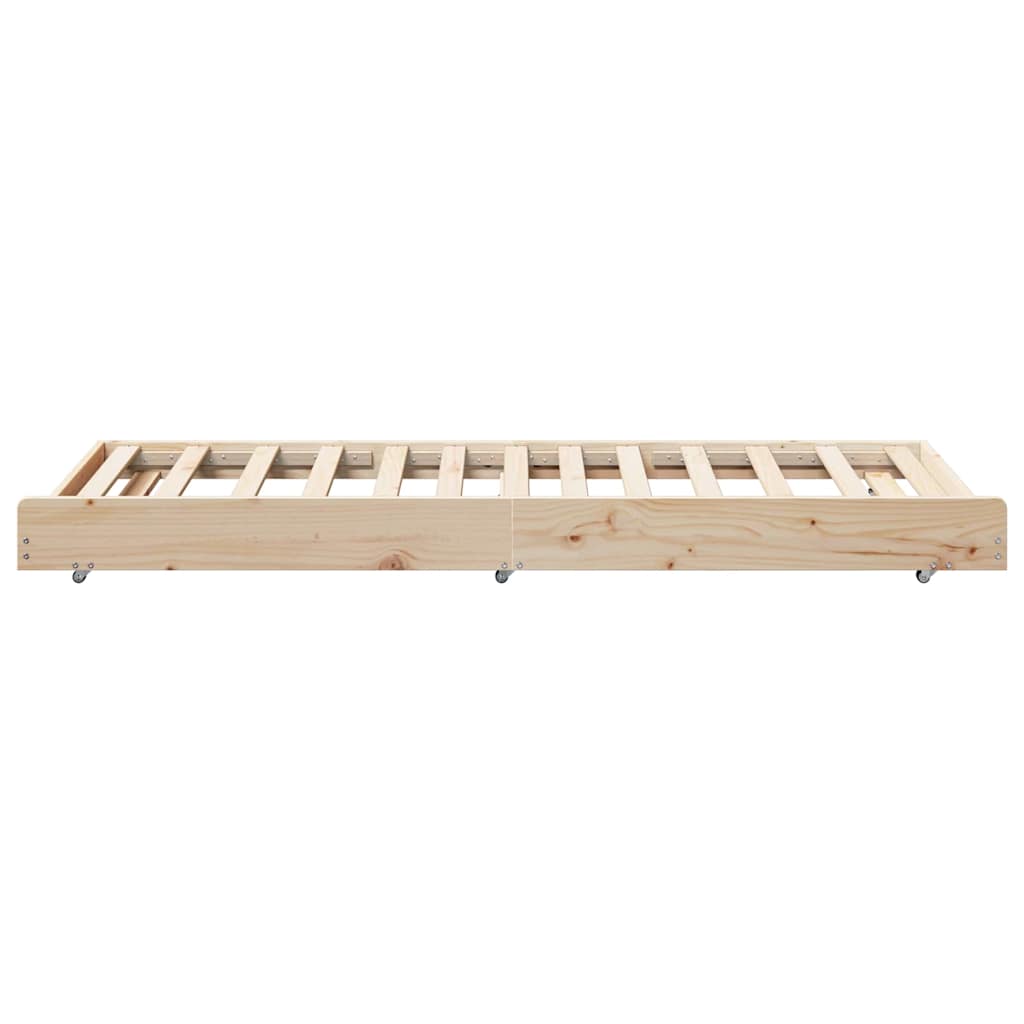 vidaXL Bed Frame Natural 75 x 190 cm Solid Pine Wood