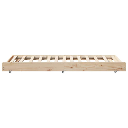 vidaXL Bed Frame Natural 75 x 190 cm Solid Pine Wood