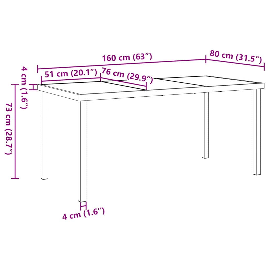 vidaXL Garden Dining Set 7 pcs Black Powder-Coated Steel