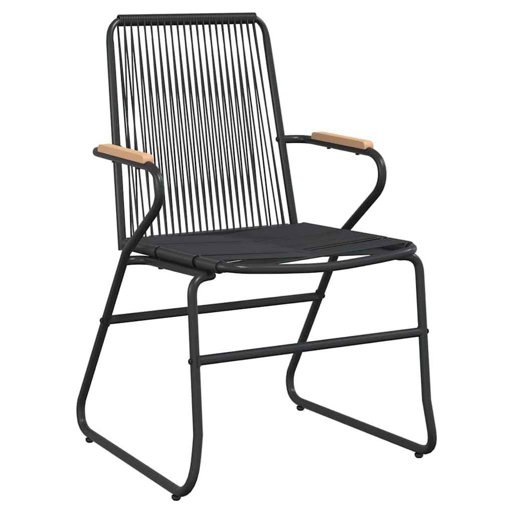 vidaXL Garden Dining Set 5 pcs Black Powder-Coated Steel