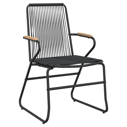 vidaXL Garden Dining Set 7 pcs Black Powder-Coated Steel