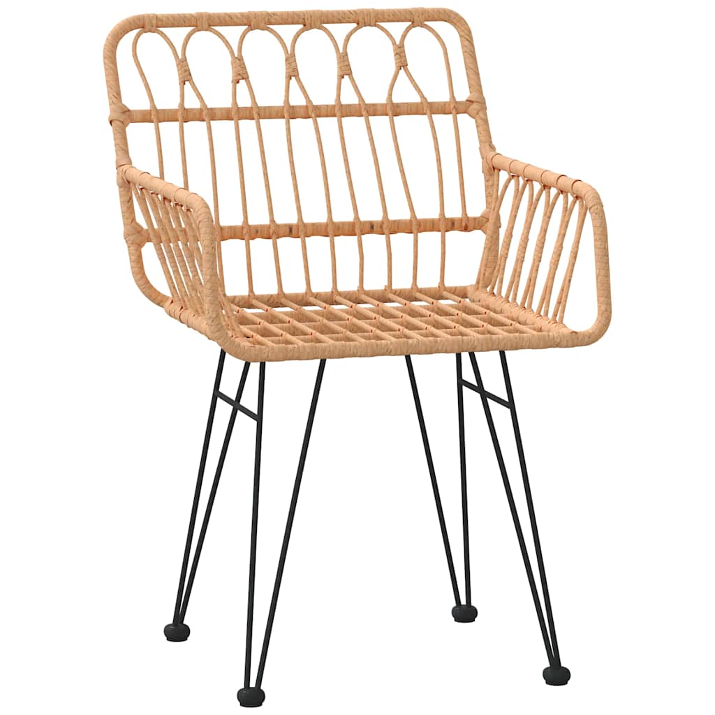 vidaXL Garden Dining Set 5 pcs Brown Powder-Coated Steel